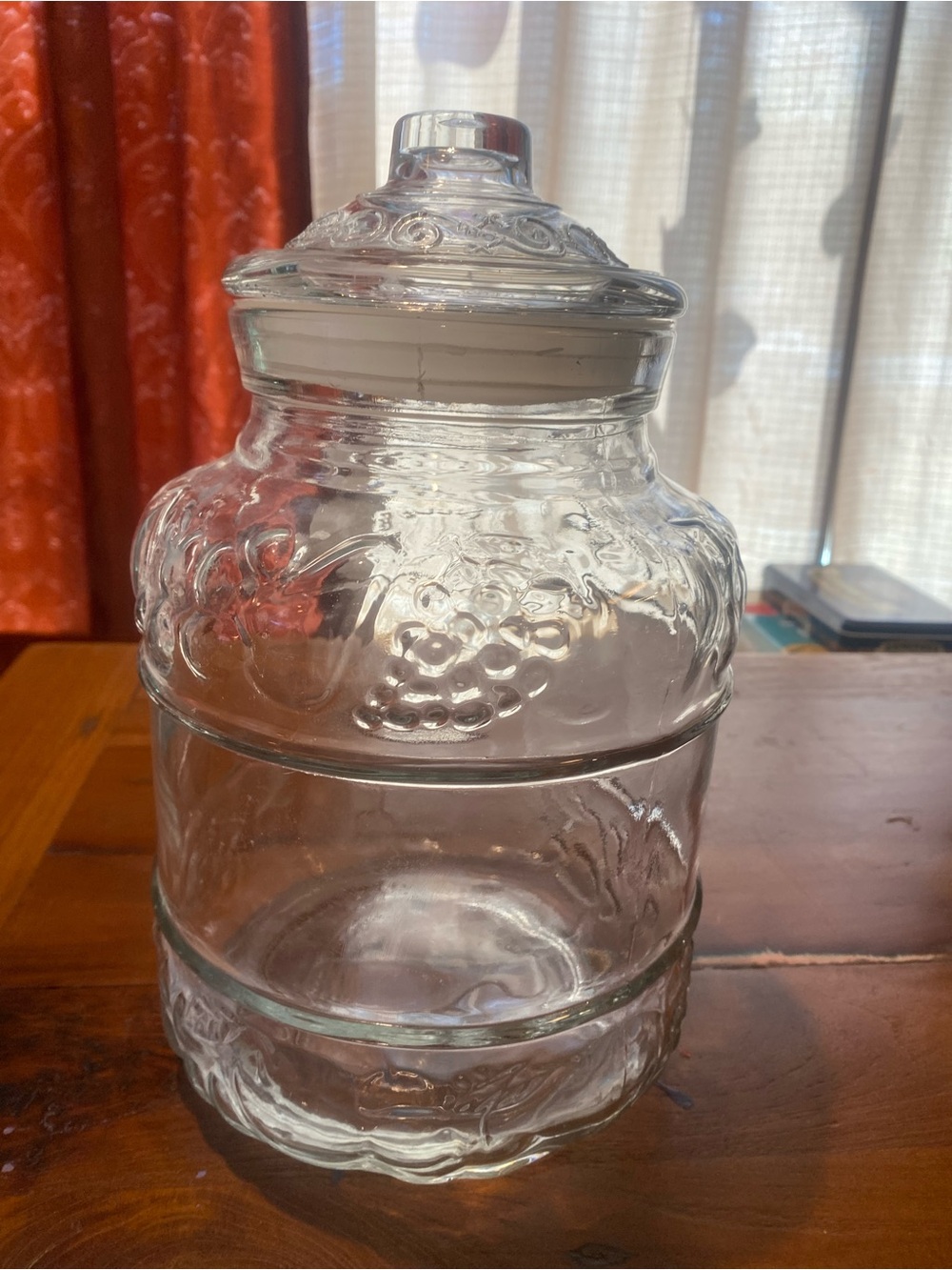 Apothecary Jar with Lid - Clear with fruit designs